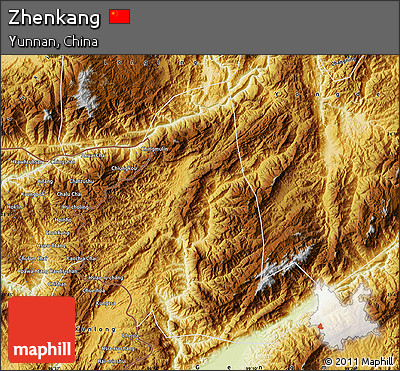 Physical Map of Zhenkang