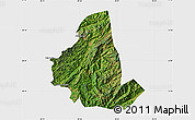 Satellite Map of Zhenkang, single color outside