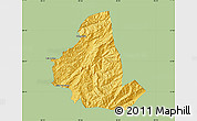 Savanna Style Map of Zhenkang, single color outside