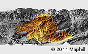 Physical Panoramic Map of Zhenkang, desaturated