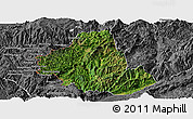 Satellite Panoramic Map of Zhenkang, desaturated