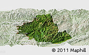 Satellite Panoramic Map of Zhenkang, lighten
