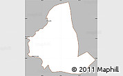 Gray Simple Map of Zhenkang, cropped outside