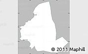 Gray Simple Map of Zhenkang, single color outside