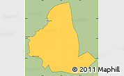 Savanna Style Simple Map of Zhenkang, cropped outside