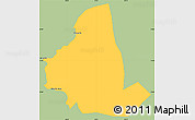 Savanna Style Simple Map of Zhenkang, single color outside