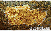 Physical 3D Map of Zhenxiong, darken