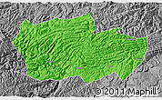 Political 3D Map of Zhenxiong, desaturated