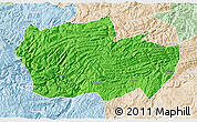 Political 3D Map of Zhenxiong, lighten