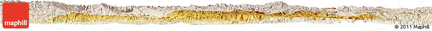 Physical Horizon Map of Zhenxiong, lighten