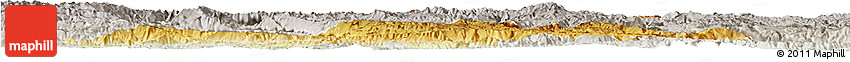 Physical Horizon Map of Zhenxiong, lighten, semi-desaturated