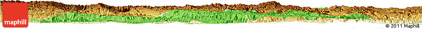 Political Horizon Map of Zhenxiong, physical outside Political Horizon Map of Zhenxiong, physical outside