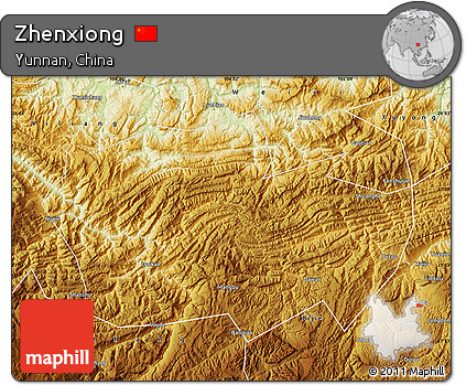 Physical Map of Zhenxiong