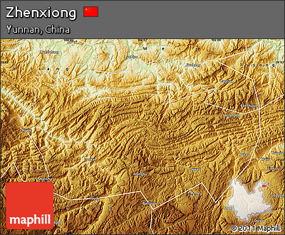 Physical Map of Zhenxiong