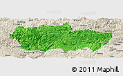 Political Panoramic Map of Zhenxiong, shaded relief outside