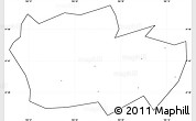 Blank Simple Map of Zhenxiong, cropped outside, no labels