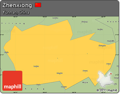 Savanna Style Simple Map of Zhenxiong