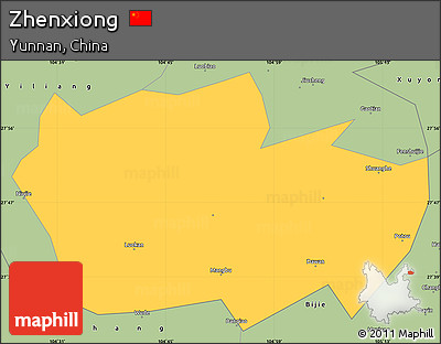 Savanna Style Simple Map of Zhenxiong