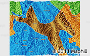 Physical 3D Map of Zhenyuan, political outside