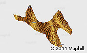 Physical 3D Map of Zhenyuan, single color outside