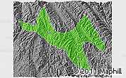 Political 3D Map of Zhenyuan, desaturated