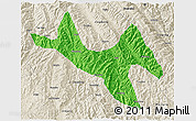 Political 3D Map of Zhenyuan, shaded relief outside