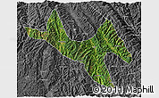 Satellite 3D Map of Zhenyuan, desaturated