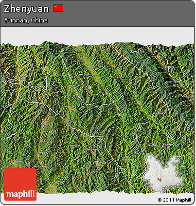 Satellite 3D Map of Zhenyuan