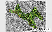 Satellite 3D Map of Zhenyuan, lighten, desaturated