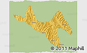 Savanna Style 3D Map of Zhenyuan, single color outside
