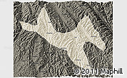 Shaded Relief 3D Map of Zhenyuan, darken