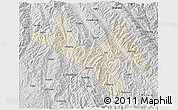Shaded Relief 3D Map of Zhenyuan, desaturated