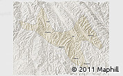 Shaded Relief 3D Map of Zhenyuan, lighten