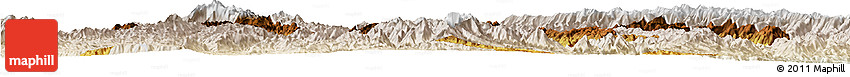 Physical Horizon Map of Zhenyuan, lighten