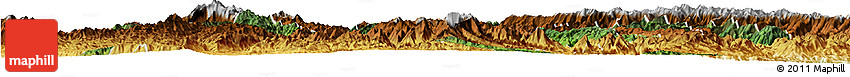 Satellite Horizon Map of Zhenyuan, physical outside