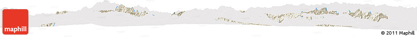 Shaded Relief Horizon Map of Zhenyuan, single color outside