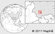 Blank Location Map of Zhenyuan, highlighted country
