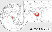 Blank Location Map of Zhenyuan, highlighted parent region, within the entire country