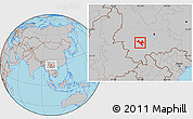 Gray Location Map of Zhenyuan
