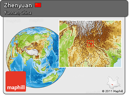 Physical Location Map of Zhenyuan