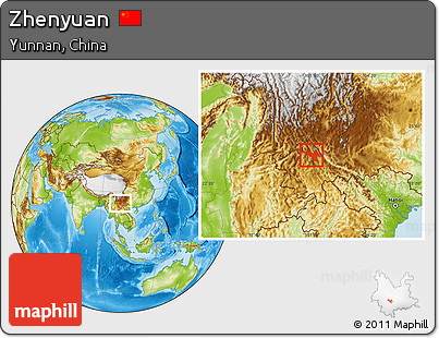 Physical Location Map of Zhenyuan