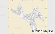 Classic Style Map of Zhenyuan, single color outside