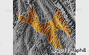 Physical Map of Zhenyuan, desaturated