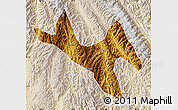 Physical Map of Zhenyuan, lighten