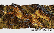 Physical Panoramic Map of Zhenyuan, darken