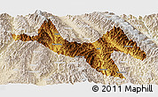 Physical Panoramic Map of Zhenyuan, lighten