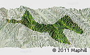 Satellite Panoramic Map of Zhenyuan, lighten