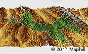 Satellite Panoramic Map of Zhenyuan, physical outside