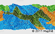Satellite Panoramic Map of Zhenyuan, political outside