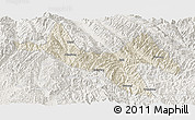 Shaded Relief Panoramic Map of Zhenyuan, lighten